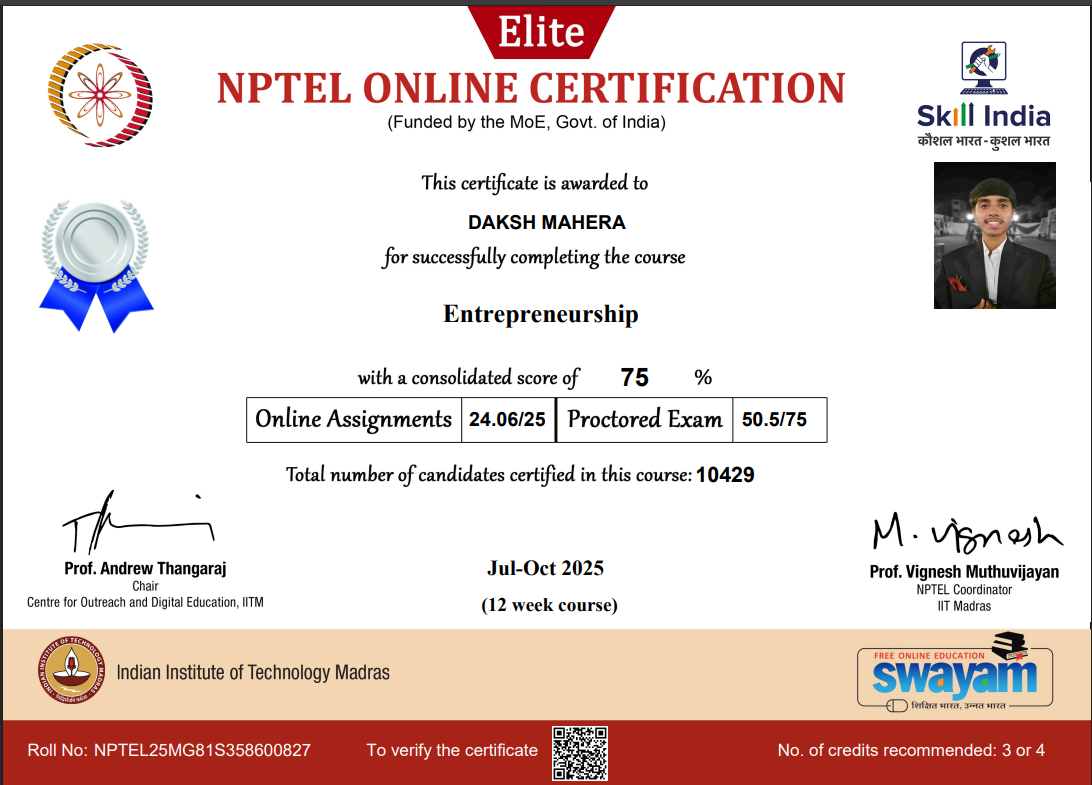 NPTEL Entrepreneurship
